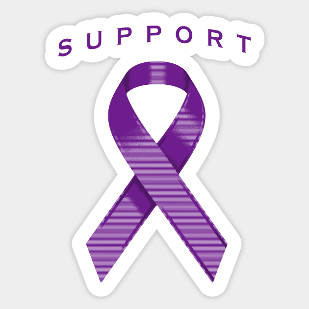 Purple Awareness Ribbon Sticker by Adatude